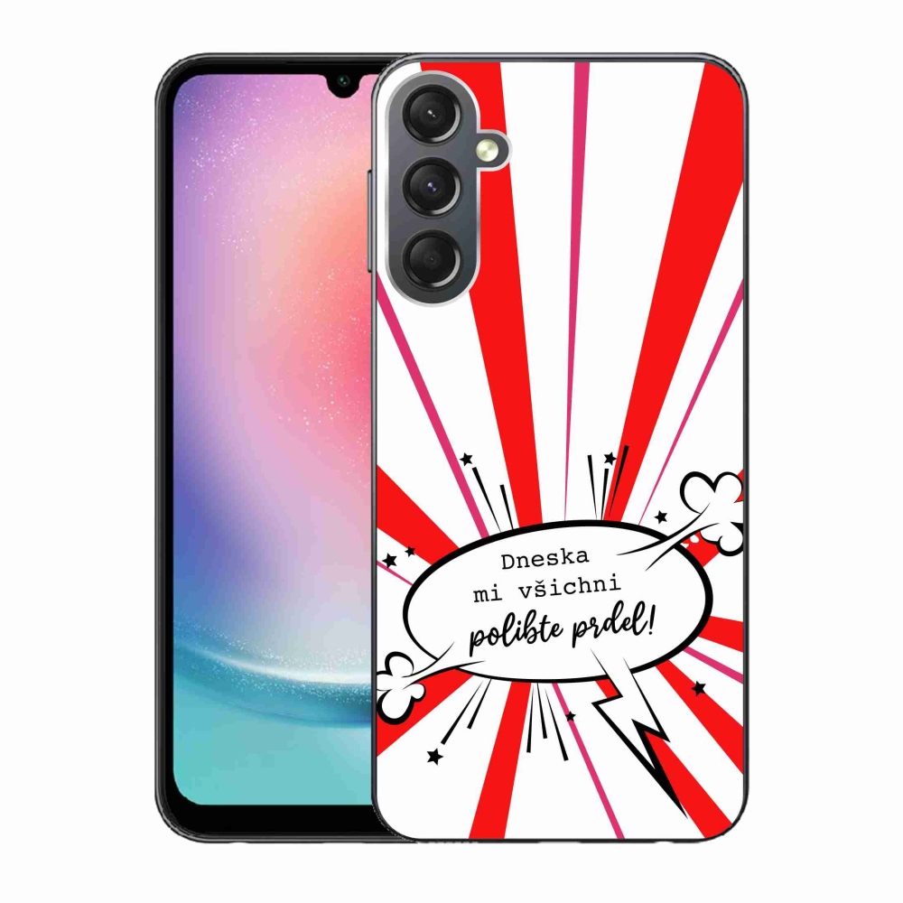 Gél borító mmCase Samsung Galaxy A24 készülékhez - vicces szöveg 15 fehér háttér