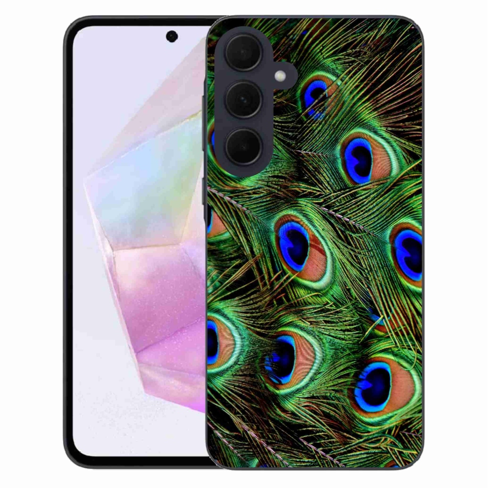 Zselés borítás mmCase Samsung Galaxy A35 5G - pávatoll