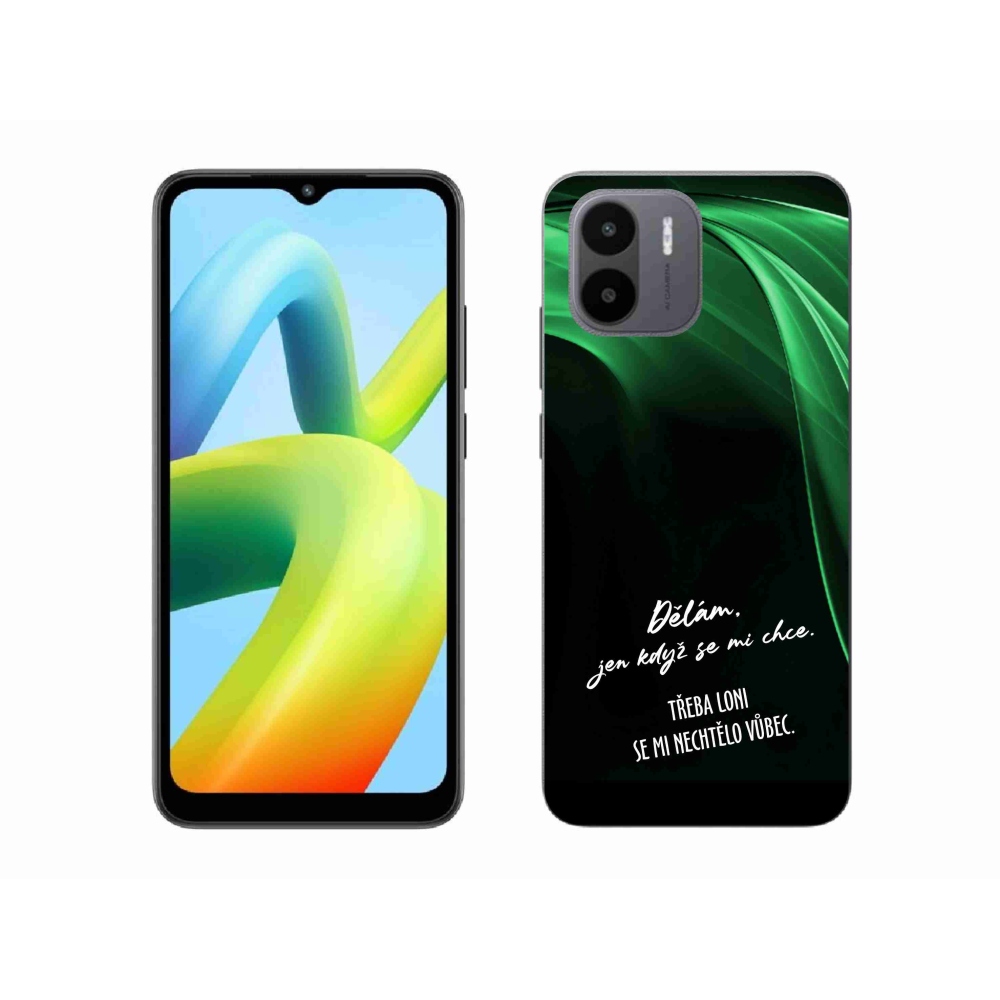 Gél borító mmCase a Xiaomi Redmi A1-hez - vicces szöveg 12 fekete háttérrel