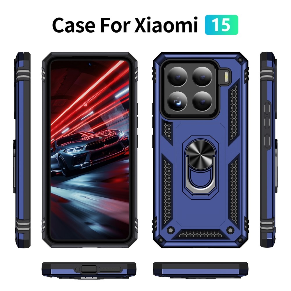 Gyűrűk tartós borító Xiaomi 15 - kék