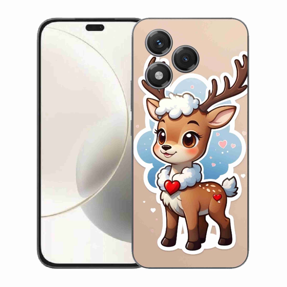 Zselés borító mmCase a Honor 400 Lite-hoz - rajzfilm rénszarvas