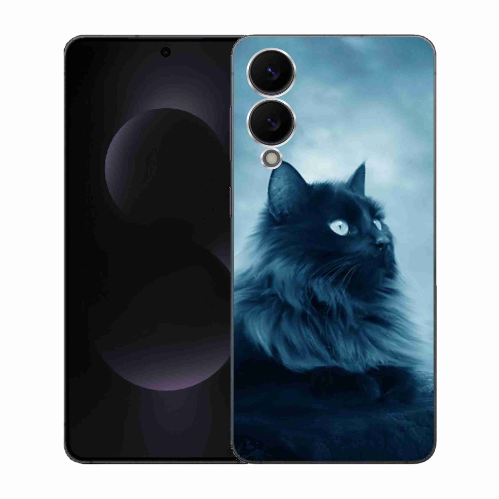Zselés borítás mmCase Samsung Galaxy S25 Edge készülékhez - fekete cat 1