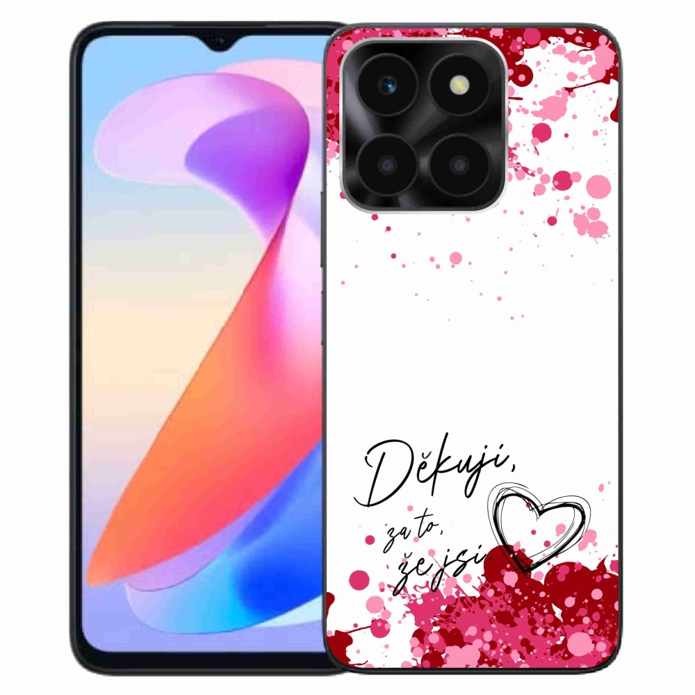 Gél borító mmCase a Honor X6a készülékhez - szerelmes szöveg 2 fehér háttér