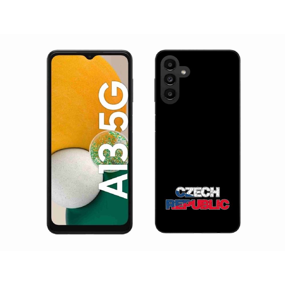 Zselés borítás mmCase Samsung Galaxy A13 5G - Csehország fekete háttérrel