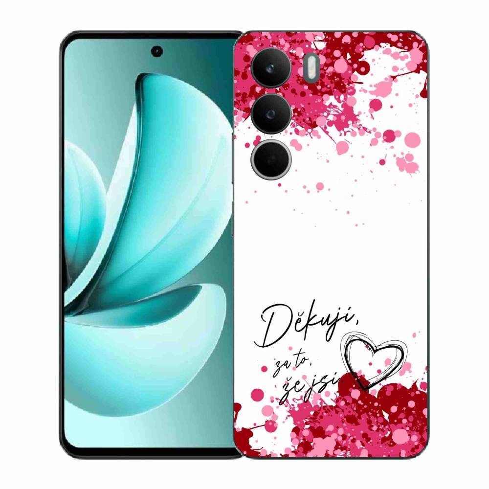 Gél borító mmCase a Realme C71 készülékhez - szerelmes szöveg 2 fehér háttér