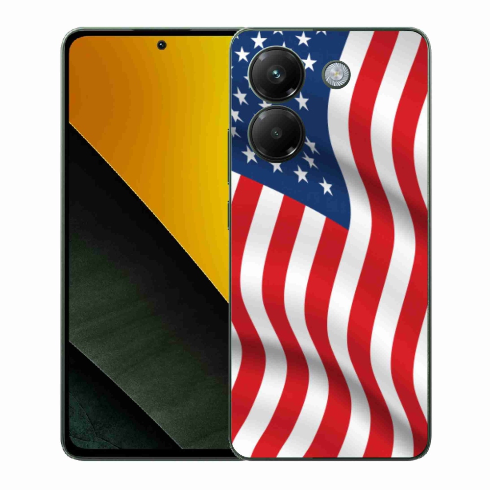 Gél borítás mmCase a Xiaomi Poco M7 Pro 5G számára - amerikai zászló