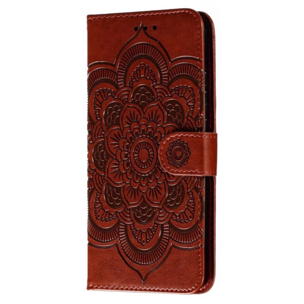 Mandala könyvtáska Honor 400 Lite-hoz - barna