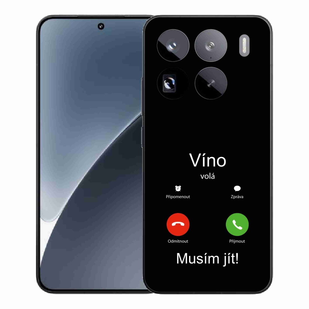 Gél borítás mmCase a Xiaomi 15 Pro - bor hívja fekete háttérrel