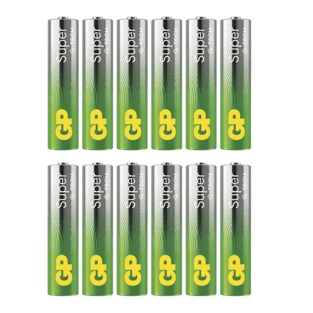 GP Super AAA alkáli elemek (LR03) - 12db
