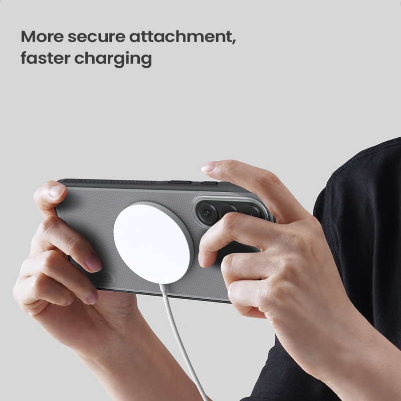 Nillkin Super Frosted PRO mágneses hátsó borító Samsung Galaxy A57 átlátszó fekete