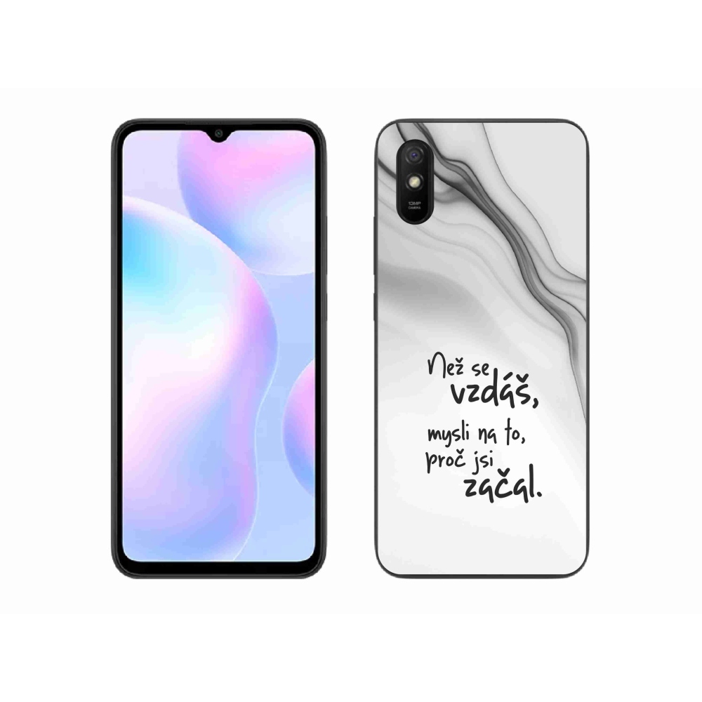 Gél borítás mmCase a Xiaomi Redmi 9A - idézet 2 fehér háttérrel