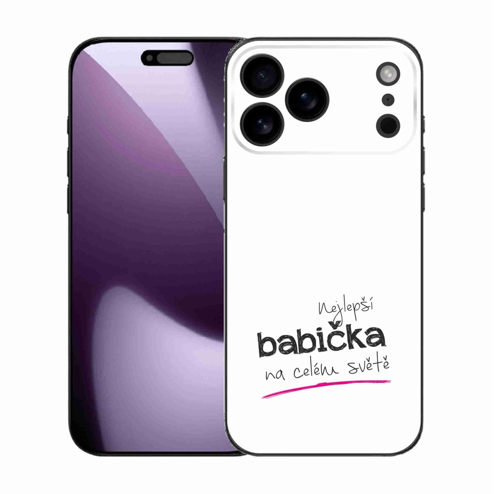 Gél borítás mmCase iPhone 17 Pro Max készülékhez - Legjobb nagyi 4 fehér háttér