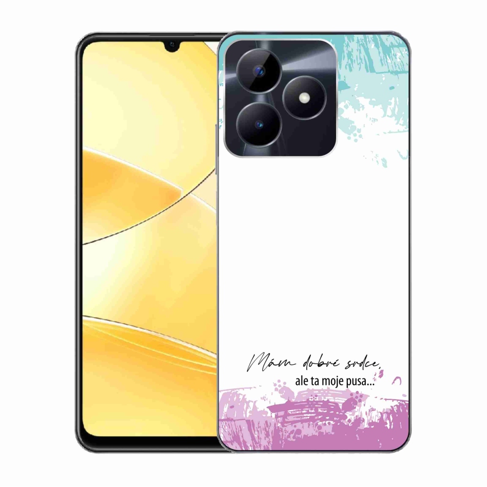 Gél borító mmCase a Realme C51/C53 készülékhez - vicces szöveg 3 fehér háttér