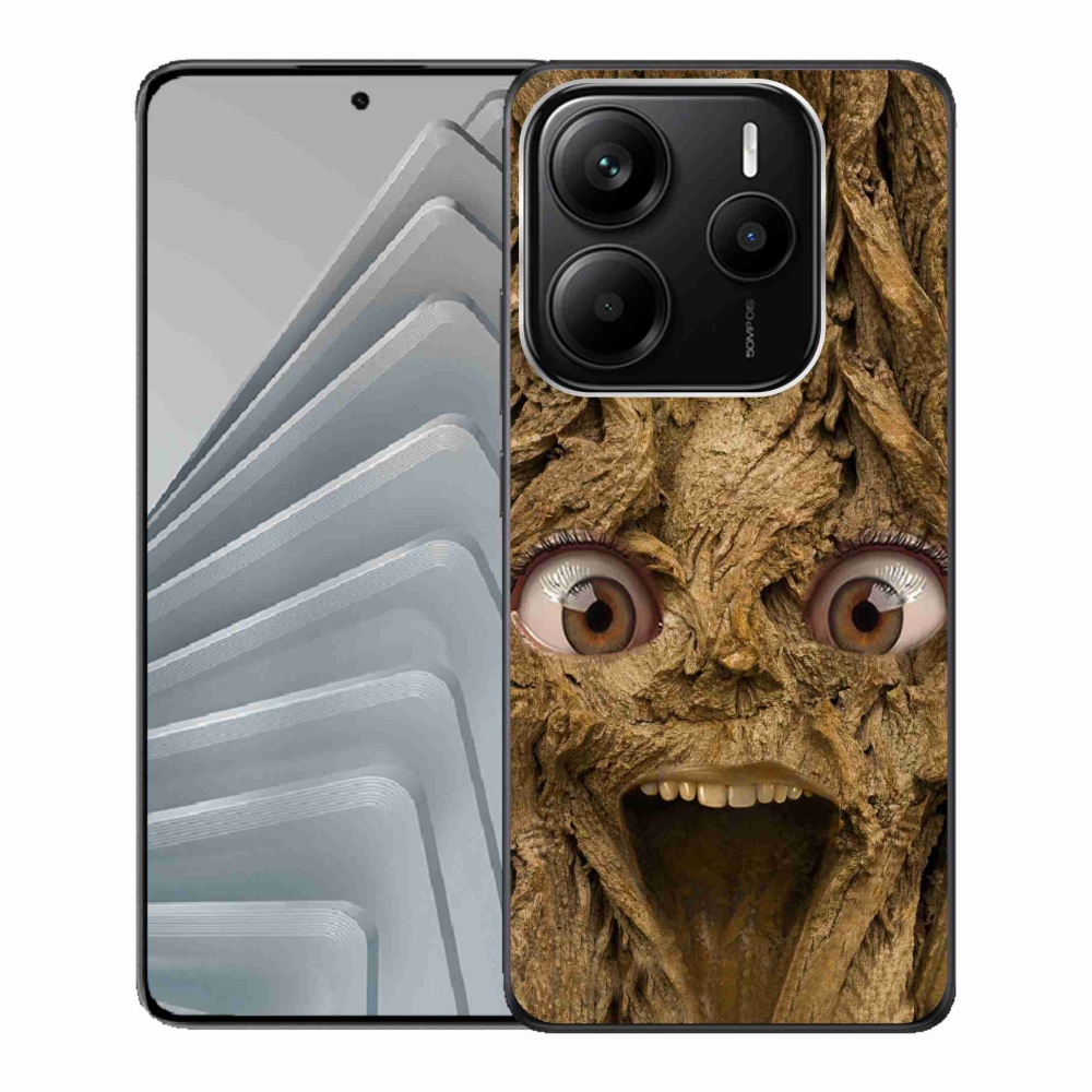 Gél borító mmCase a Xiaomi Redmi Note 14 5G-hez - vidám fa szemekkel