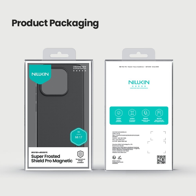 Nillkin Super Frosted PRO mágneses hátlap Xiaomi 17 Fekete