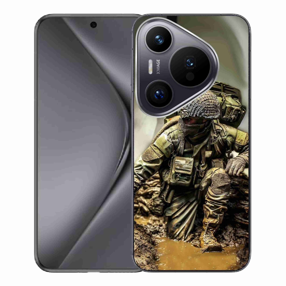 Gél borítás mmCase a Huawei Pura 70 Pro számára - katona