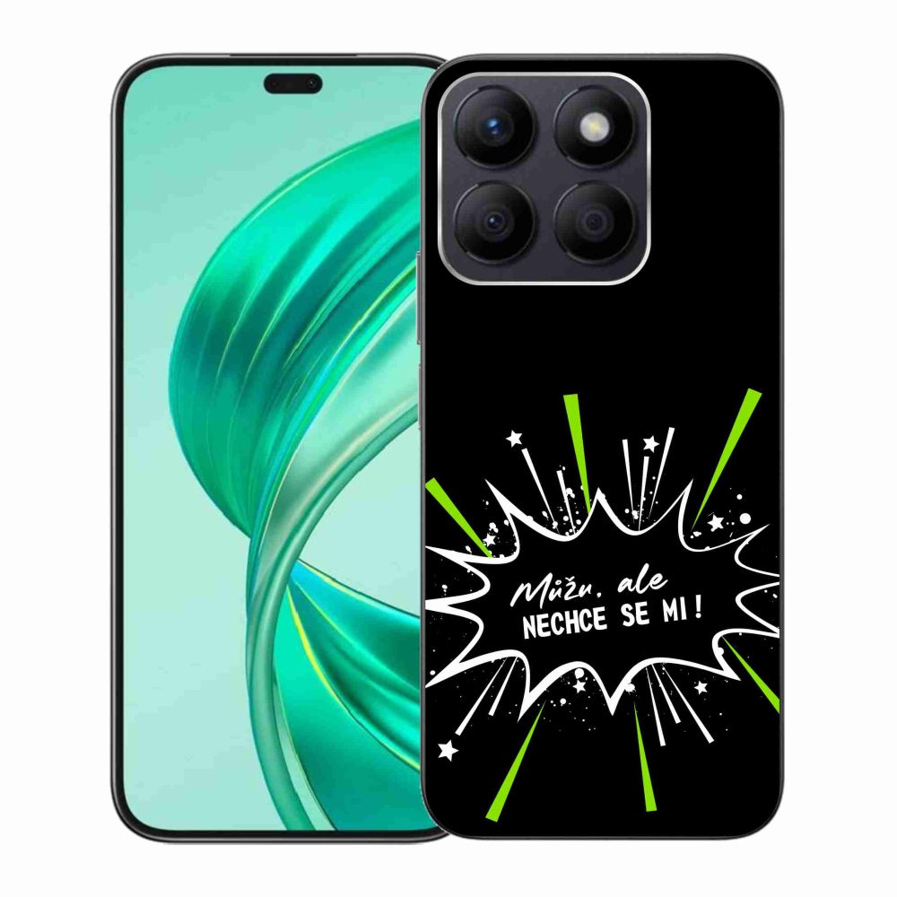 Gél borító mmCase a Honor X8b készülékhez - vicces szöveg 11 fekete háttér