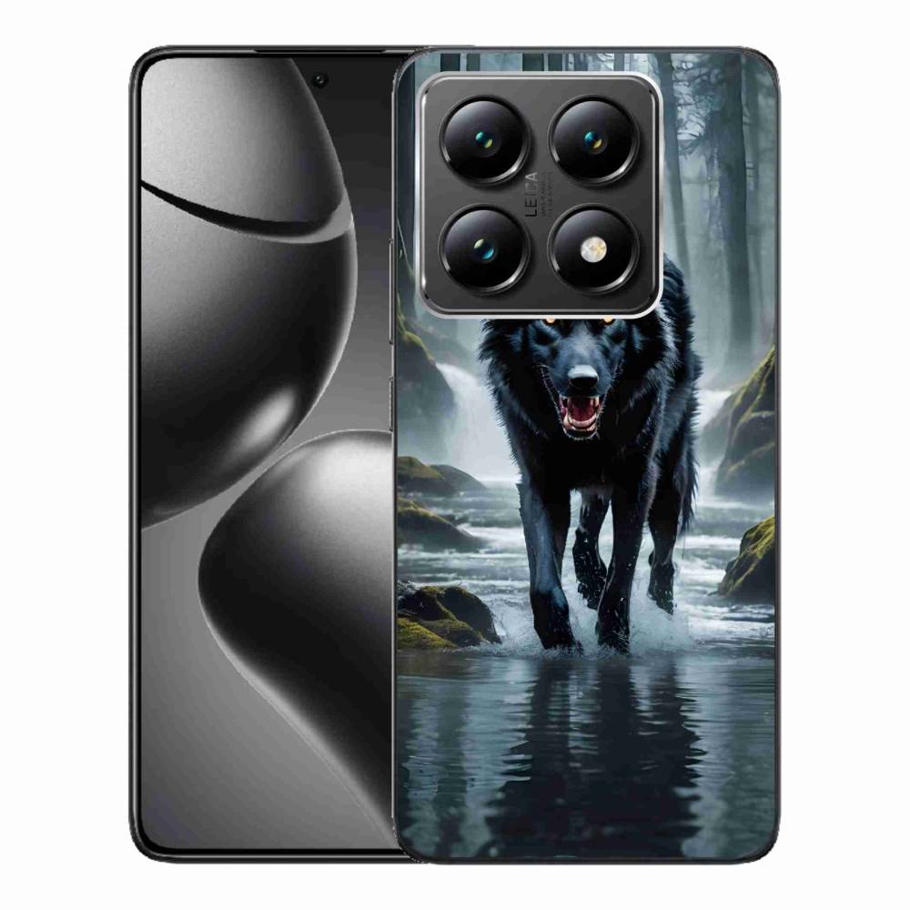 Gél borítás mmCase a Xiaomi 14T-hez - fekete farkas