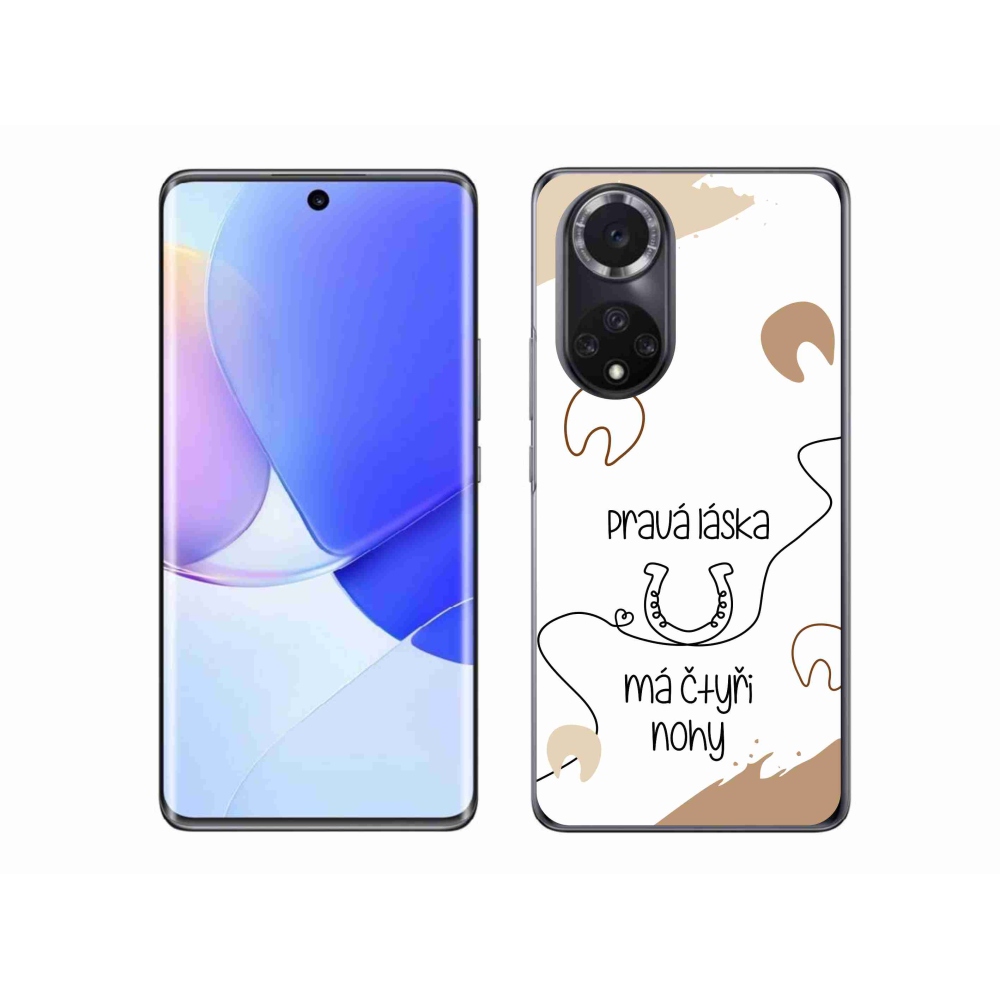 Zselés borító mmCase a Honor 50-hez - ló motívum fehér háttérrel