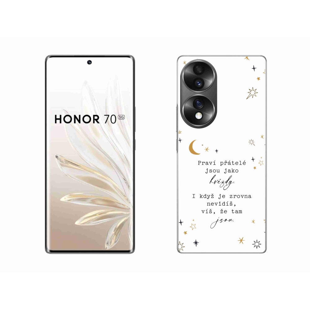 Zselés borító mmCase a Honor 70 - idézet 6 fehér háttérhez