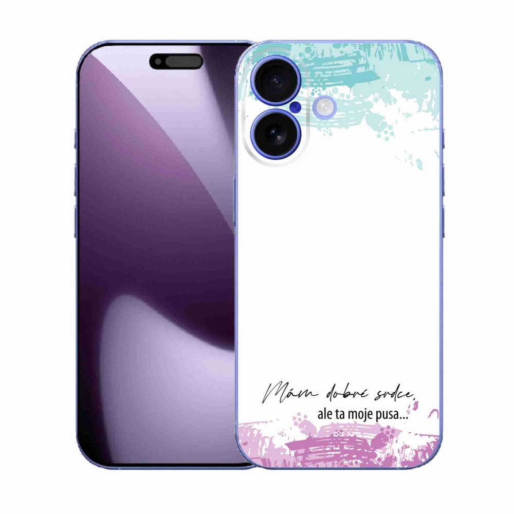 Gél borító mmCase iPhone 17 készülékhez - vicces szöveg 3 fehér háttér