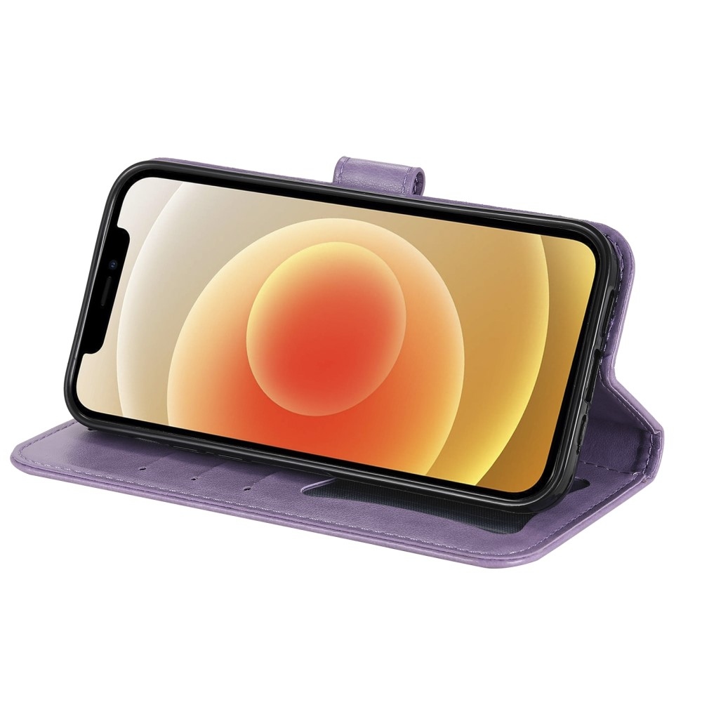 Virágos könyvtáska a Realme 14 5G készülékhez - lila