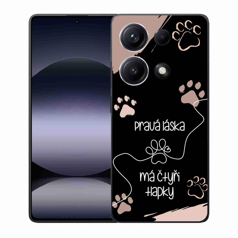 Gél borítás mmCase a Xiaomi Redmi Note 14S-hez - kutya motívum 1 fekete háttér