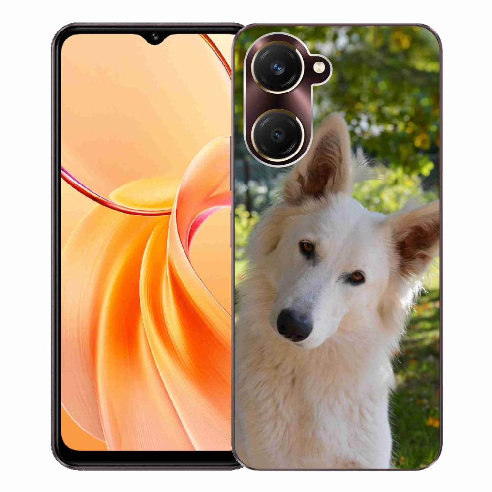 Gél borítás mmCase a Vivo Y28s 5G készülékhez - Fehér svájci juhász 1