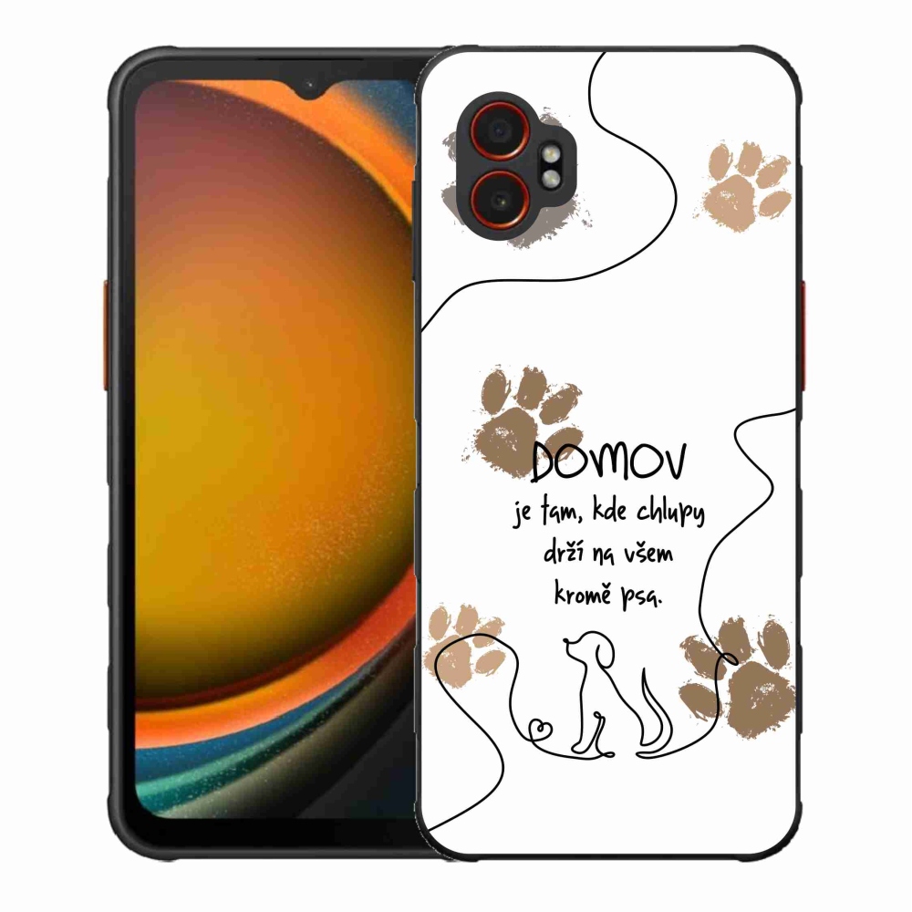 Gél borítás mmCase Samsung Galaxy Xcover 7 Pro készülékhez - kutyás motívum fehér háttérrel