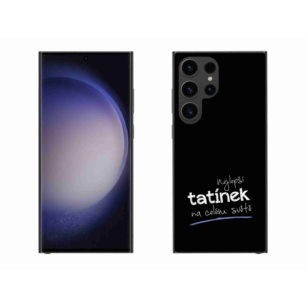 Gél borító mmCase Samsung Galaxy S23 Ultra 5G Ultra - legjobb apuci 4 fekete háttérrel