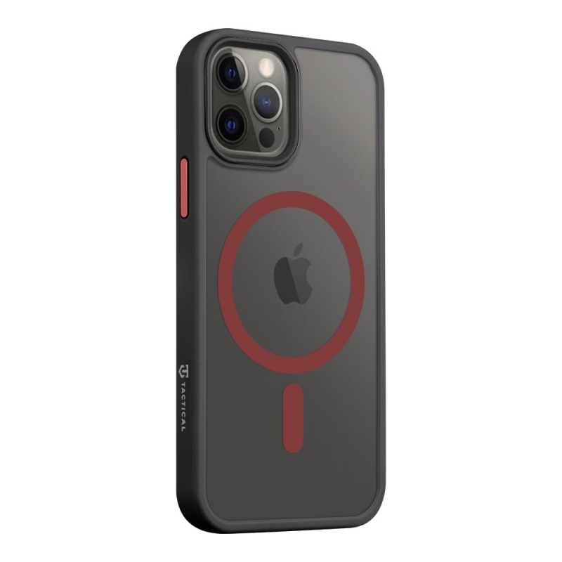 Tactical MagForce Hyperstealth 2.0 borító iPhone 12/12 Pro fekete/piros színű készülékhez