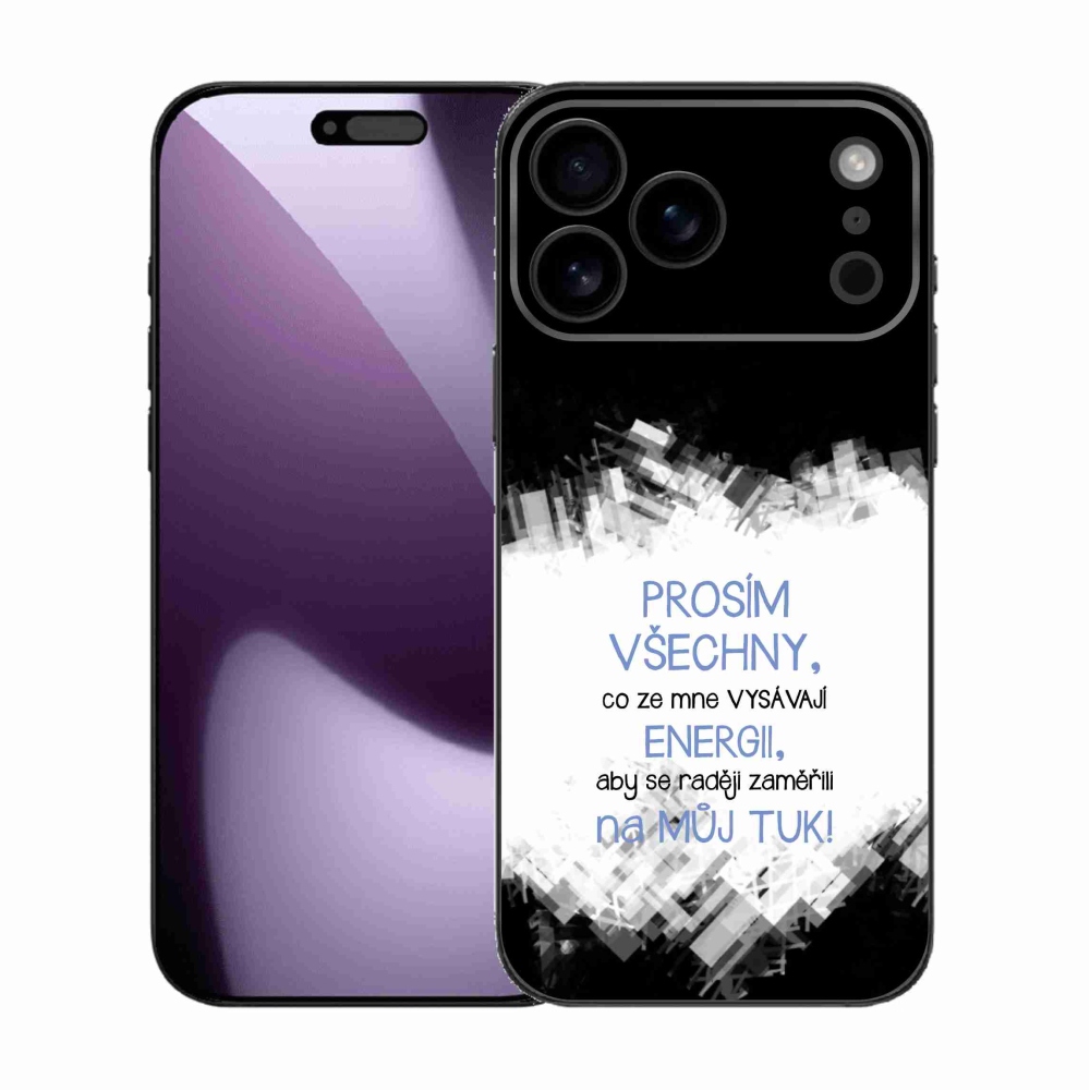 Gél borítás mmCase iPhone 17 Pro Max készülékhez - vicces szöveg 1 kék