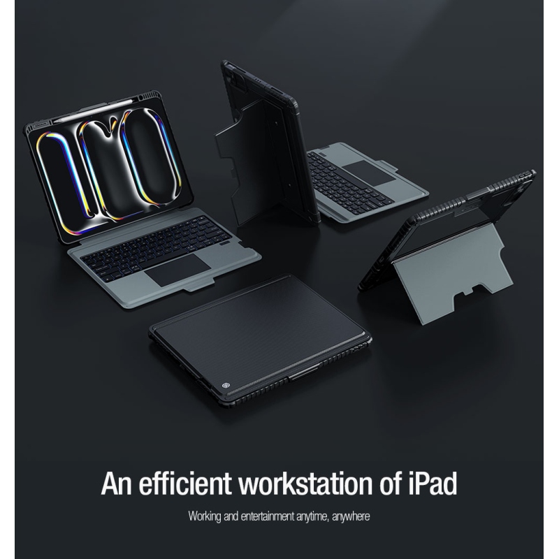 Nillkin Bumper Combo billentyűzet tok (háttérvilágításos verzió) iPad Pro 13 2024 Fekete