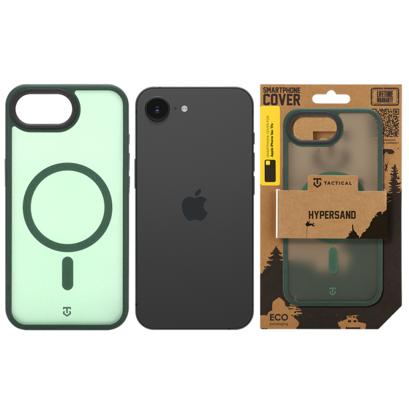 Tactical MagForce Hypersand tok az Apple iPhone 16e/17e-hez, Forest Green színben