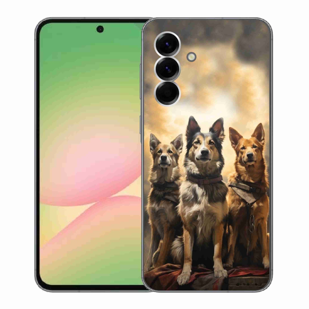 Gél borítás mmCase Samsung Galaxy A56 5G - három kutya