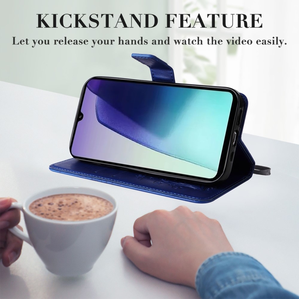 Nagy pillangó könyv tok Xiaomi Redmi 14C/Poco C75 - kék