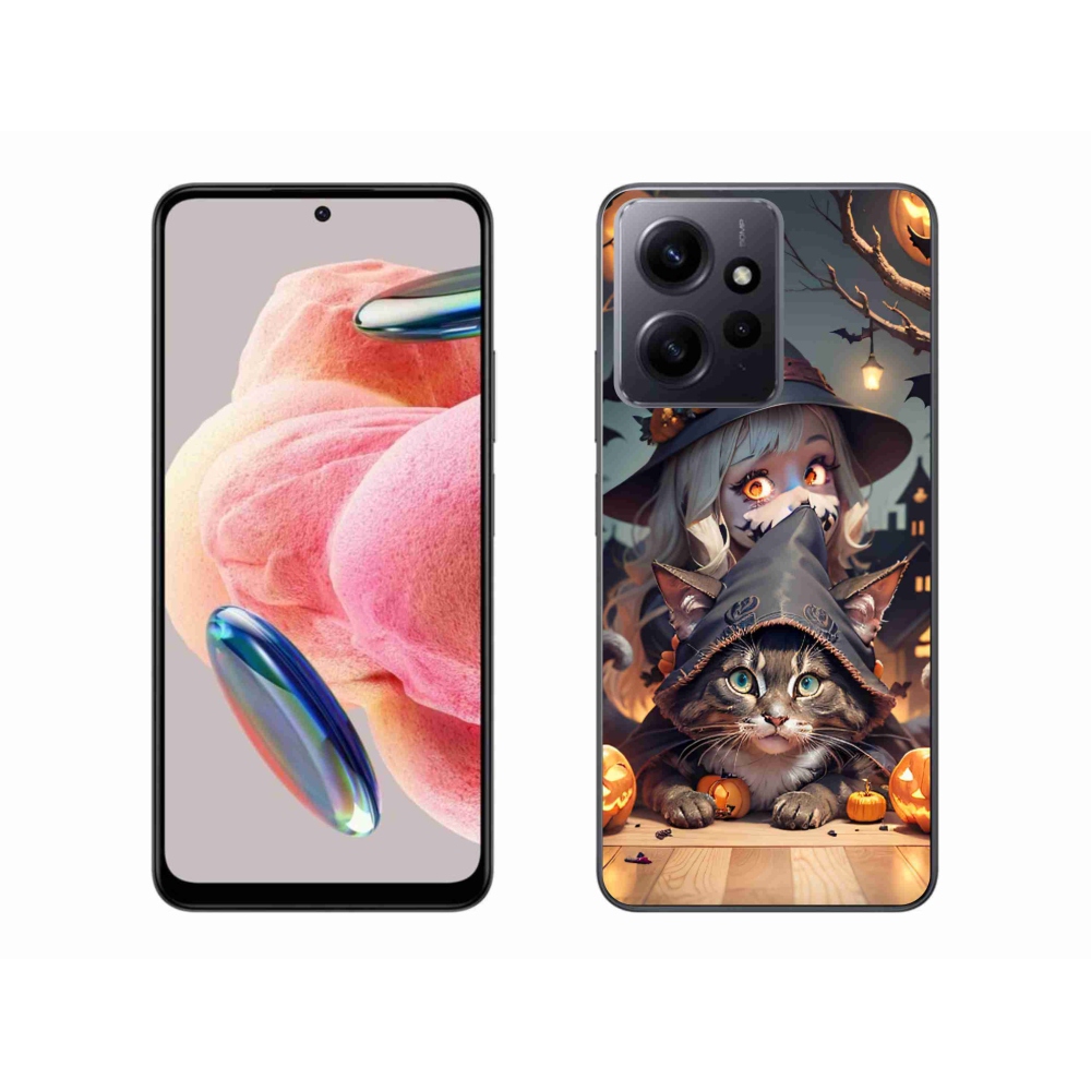 Gél borítás mmCase a Xiaomi Redmi Note 12 4G-hez - boszorkány macskával