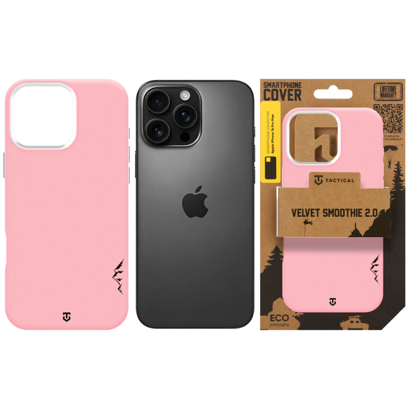 Tactical MagForce Velvet Smoothie 2.0 tok az Apple iPhone 16 Pro Max-hoz, Pink Panther