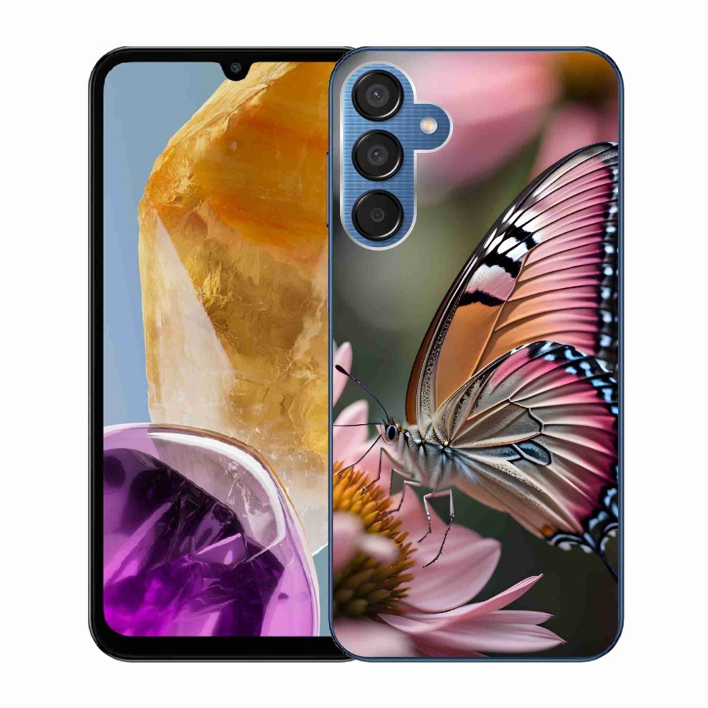 Zselés borítás mmCase Samsung Galaxy M15 5G - színes pillangó