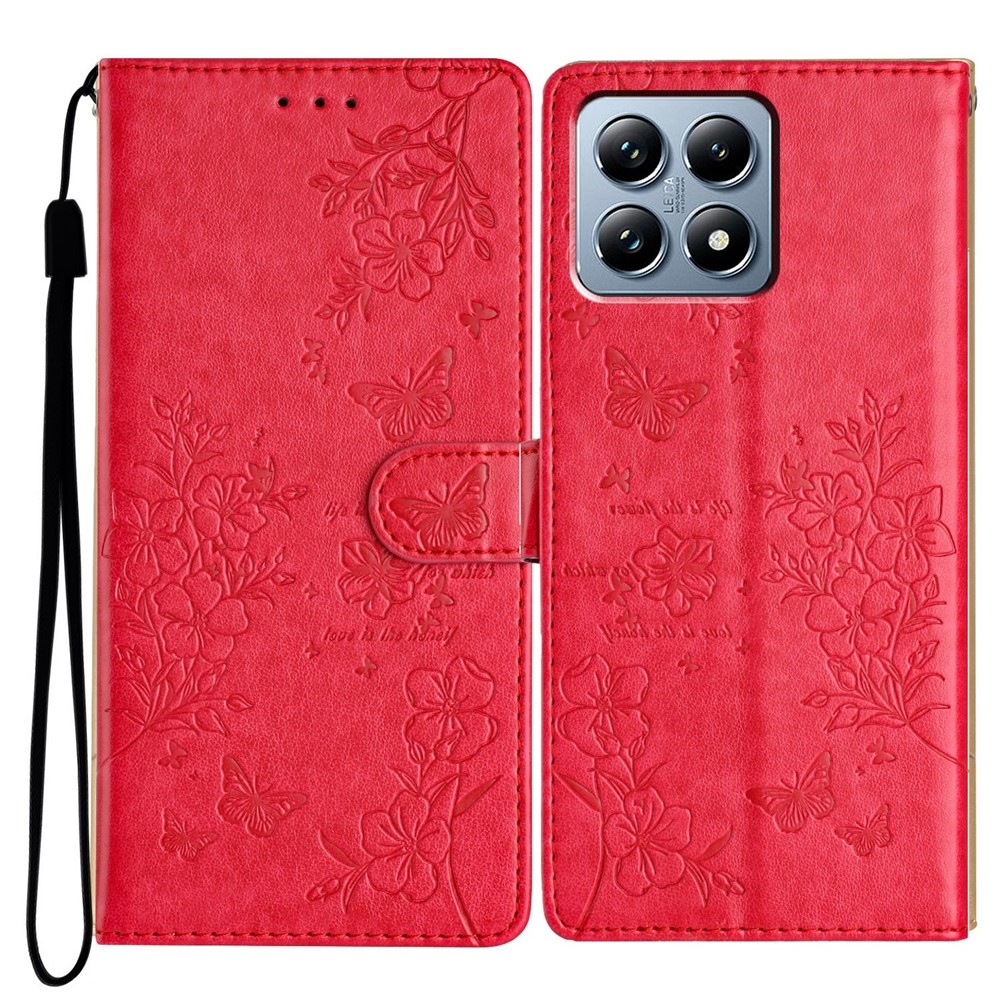 Floralis könyv tok Xiaomi 15T-hez - piros