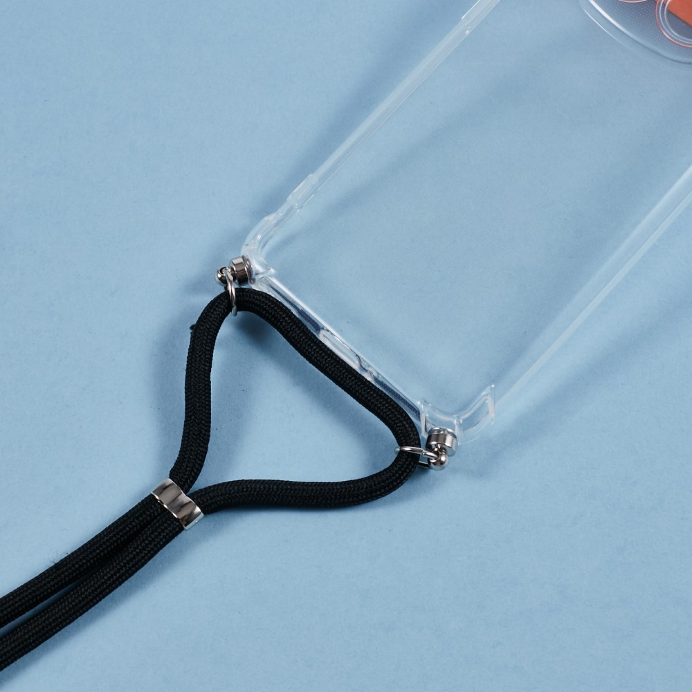 Átlátszó zselés tok zsinórral a Xiaomi Redmi Note 14 Pro+ 5G-hez