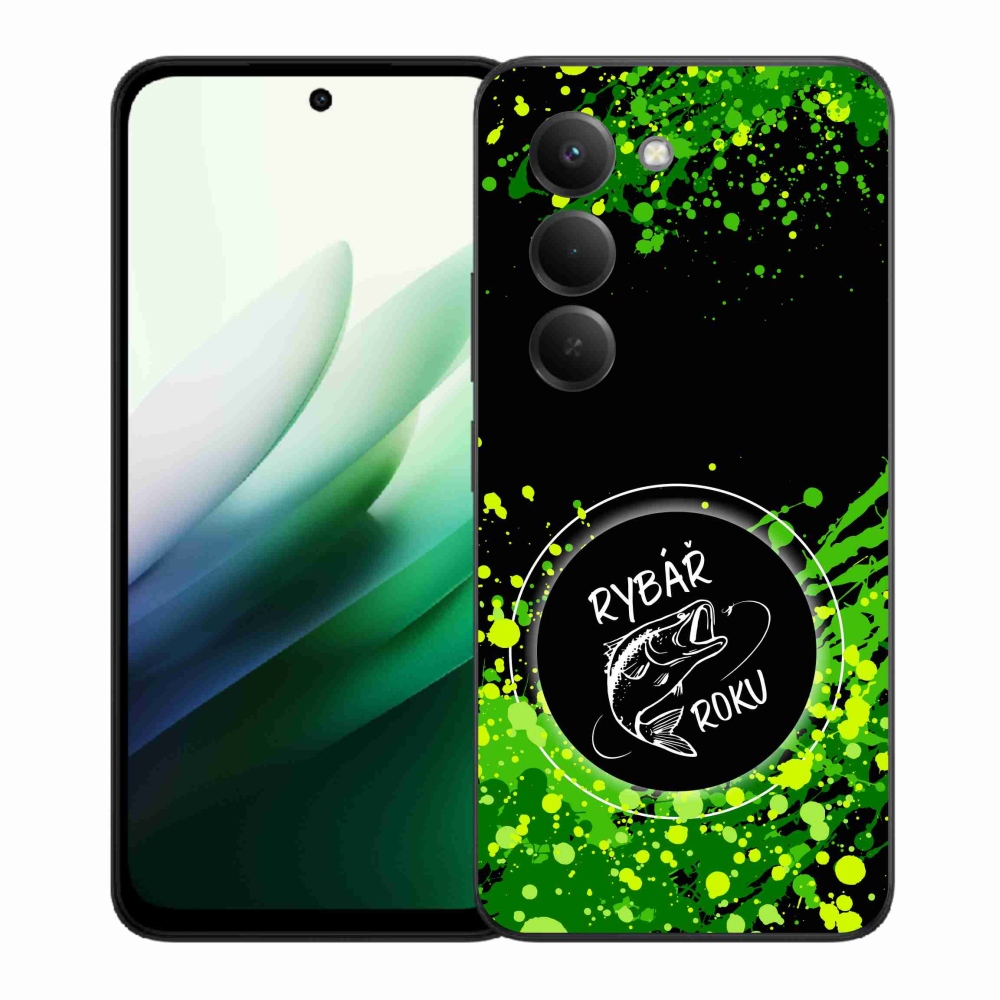 Gél borító mmCase a Xiaomi Redmi 15 5G-hez - az év horgásza fekete háttérrel