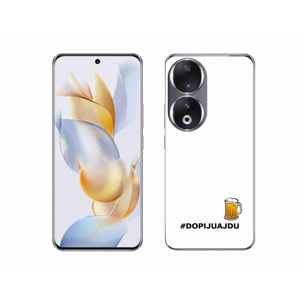 Zselés borító mmCase a Honor 90 - sör motívum 1 fehér háttérrel