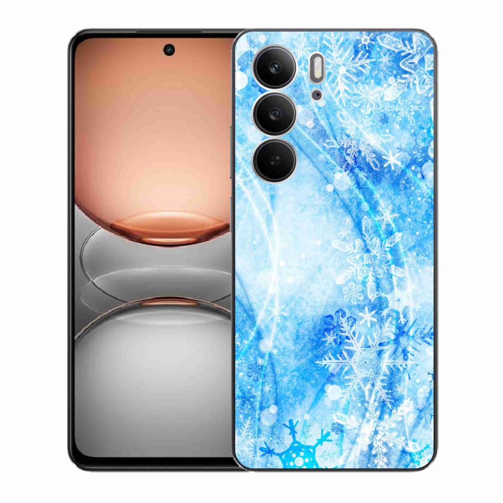 Gél borító mmCase a Realme C75 készülékhez - hópelyhek