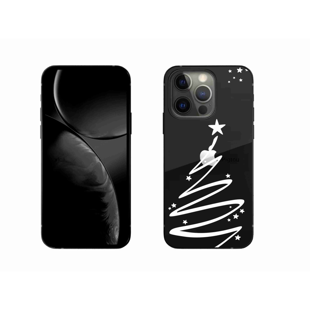 Zselés borítás mmCase iPhone 13 Pro 6.1 készülékhez - fehér fa átlátszó háttéren