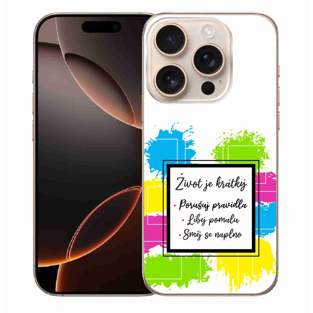 Gél borítás mmCase iPhone 16 Pro Max készülékhez - Idézet 5 fehér háttér