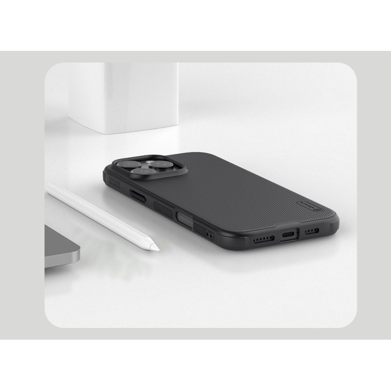Nillkin Super Frosted PRO hátlap az Apple iPhone 16 Pro készülékhez Fekete