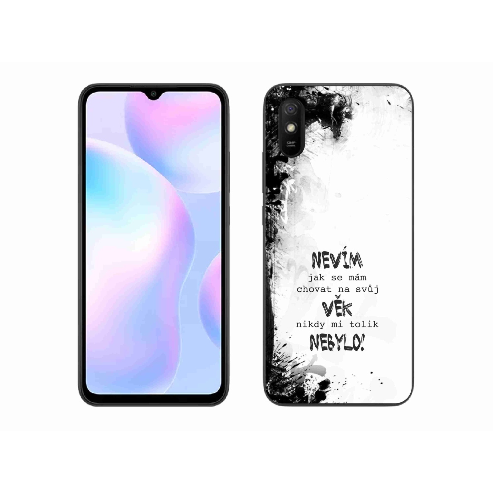 Gél borító mmCase a Xiaomi Redmi 9AT-hoz - vicces szöveg 14 fehér háttérrel